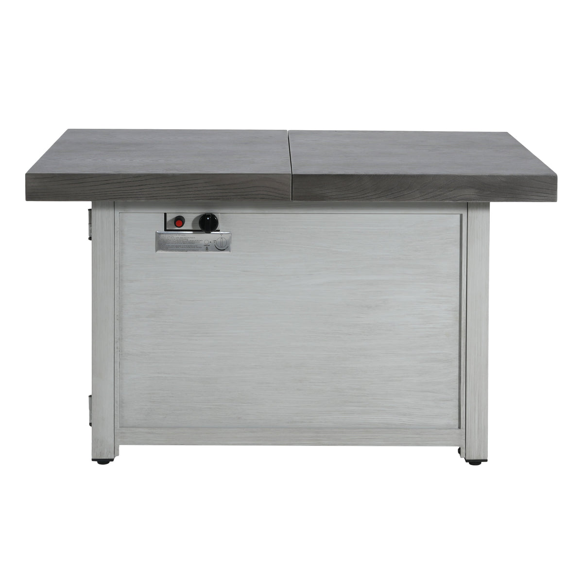 Extendable Rectangle Aluminum Alloy Fire Pit Table, 50,000 BTU
