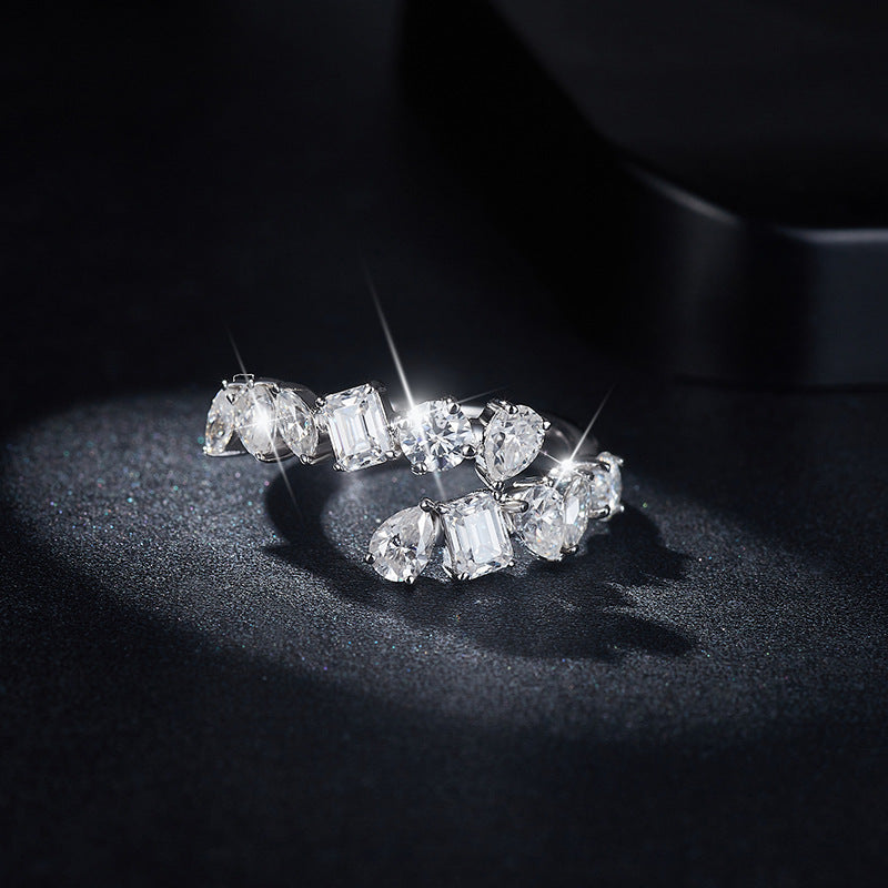 2.6 Carat Sparkala™ 925 Sterling Silver Bypass Ring