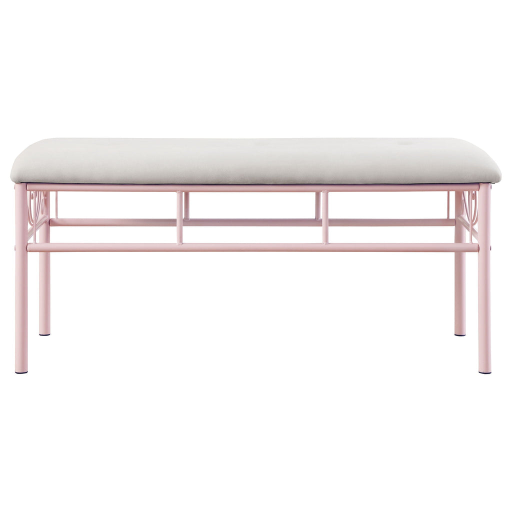 Bench With Upholstered - Pink