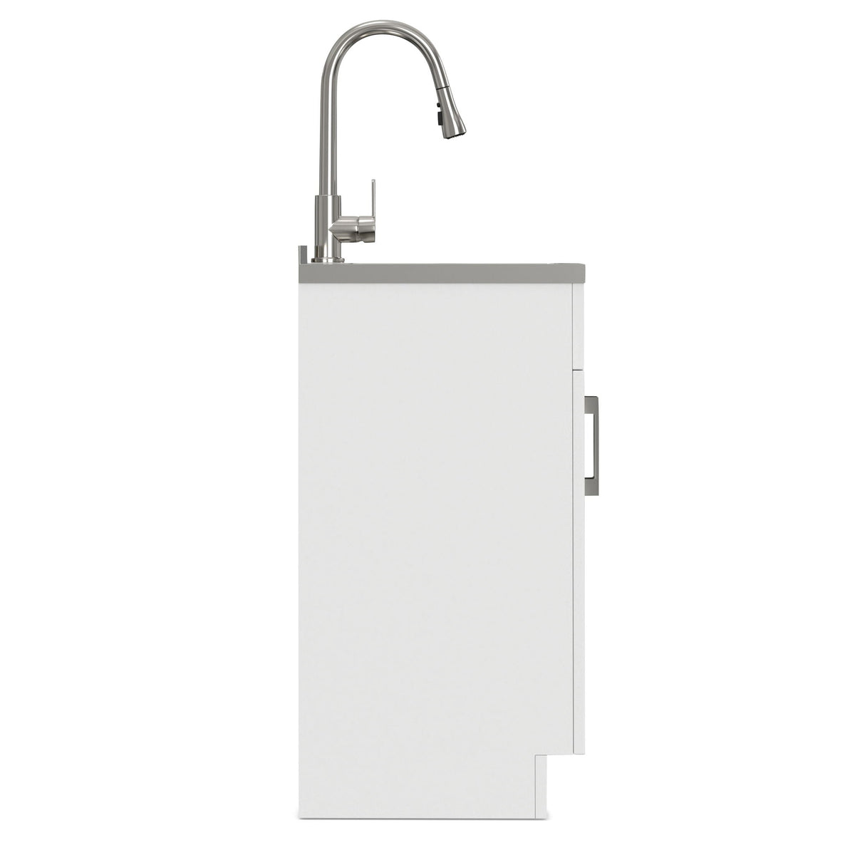 Modern Shaker All-In-One Laundry Utility Sink And Cabinet with Pull Out Faucet