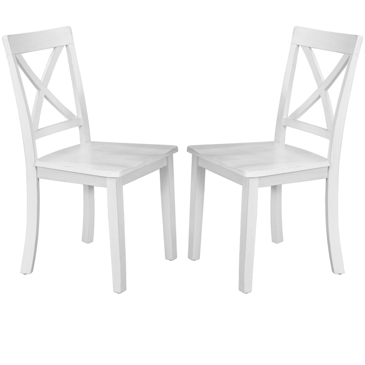 5 Pieces Dining Table And Chairs Set For 4 Persons, Kitchen Room Solid Wood Table With 4 Chairs