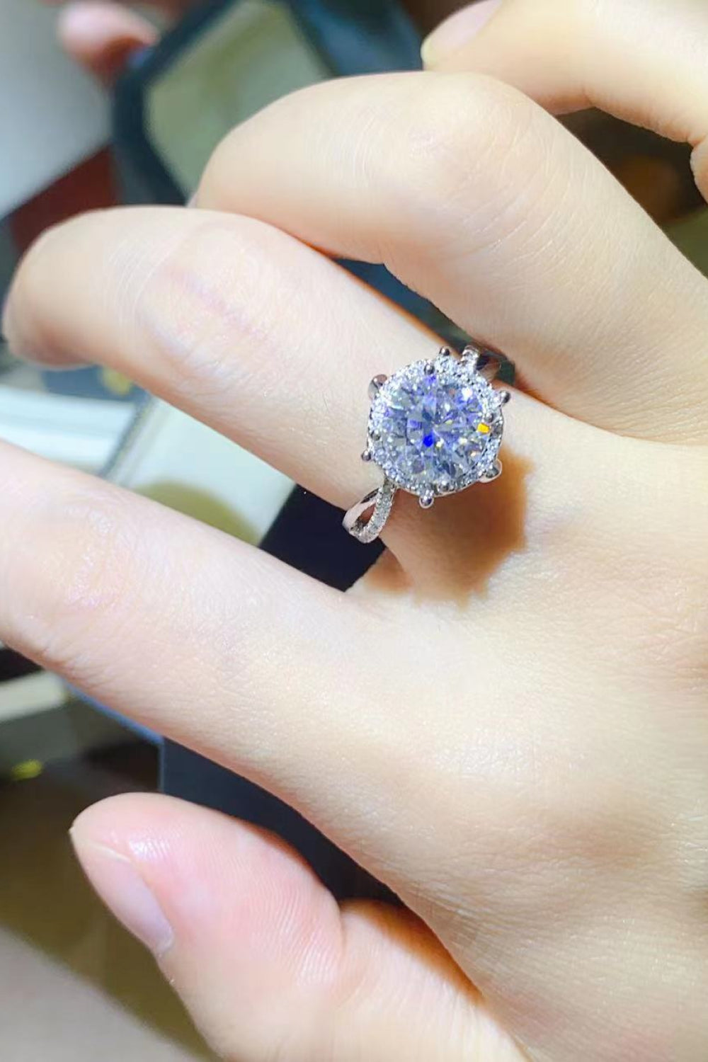2 Carat Brilliant Round Cut Sparkala™ Platinum Over Pure Sterling Silver Ring