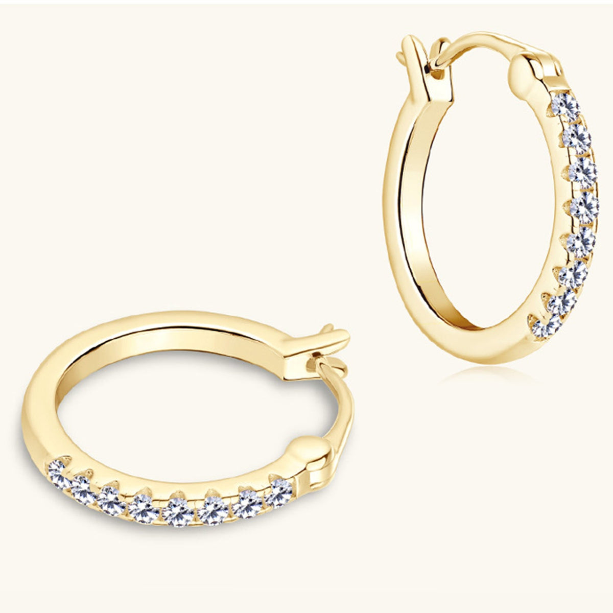 Pure Sterling Silver Sparkala™ Huggie Earrings