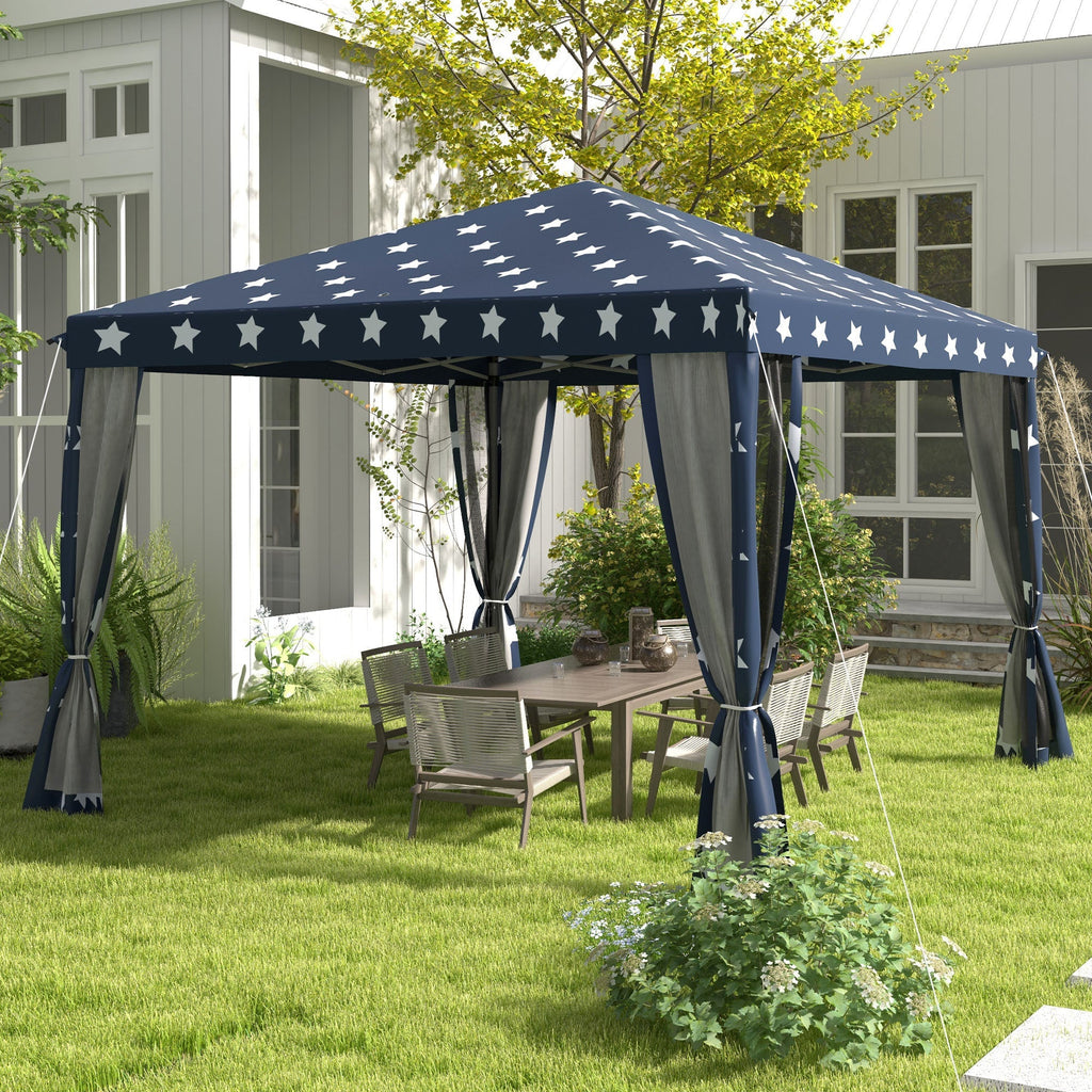 Outsunny 10' x 10' Pop Up Canopy Tent with Netting