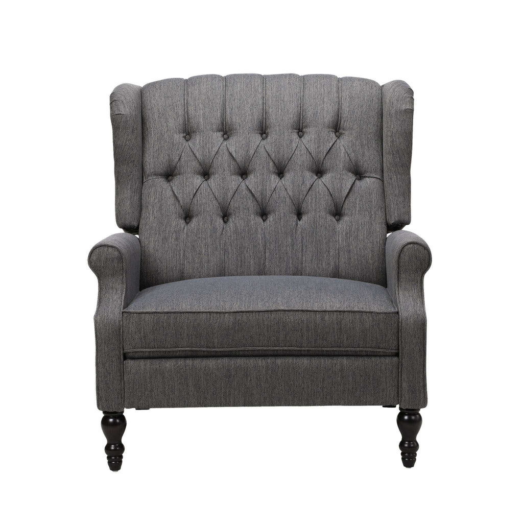 Dunham Contemporary Fabric Tufted Oversized Pushback Recliner
