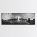 World Map, Globe Horizon, Explorer’s Dream, Canvas Print, Travel Wall Art, Surreal Photography, Study Room Adventure Decor