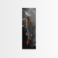 Trout Fishing Print, Underwater Scene, Orange Fins Fish, Rustic Wildlife, Framed Canvas Print, Cabin Decor, Man Cave Wall Art