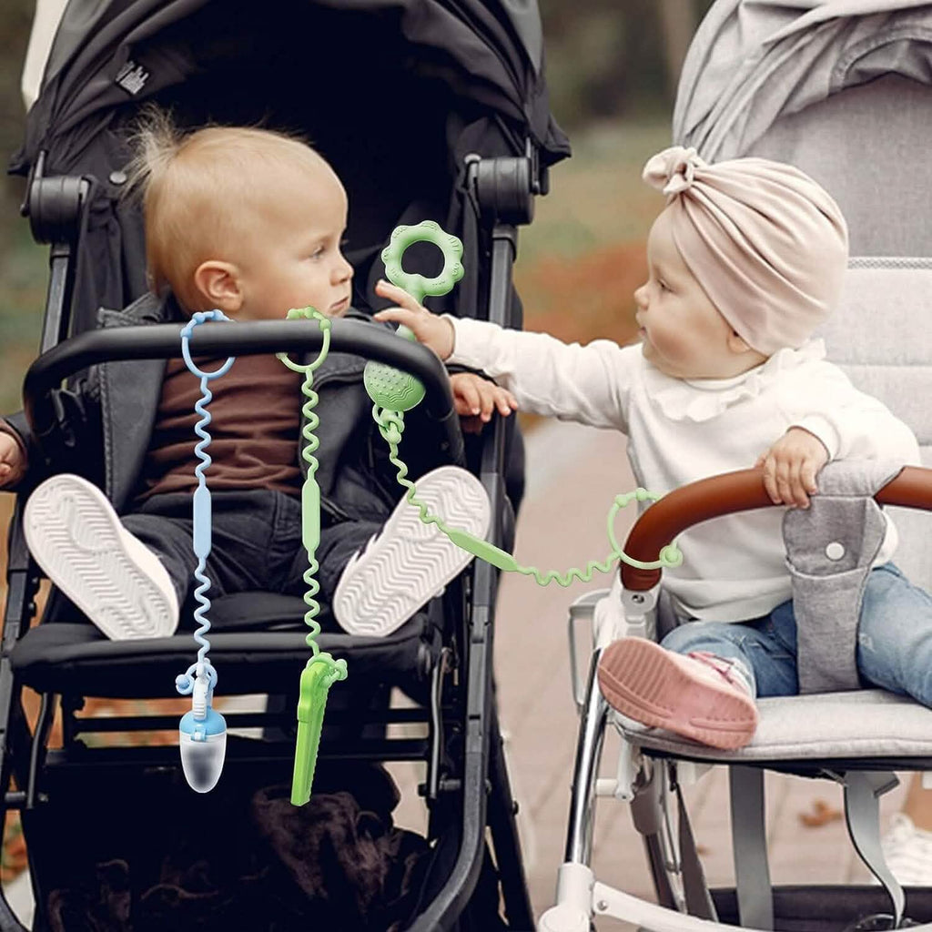 3-Pack: Pacifier Holder Clip with self-Adjusting Bayonet