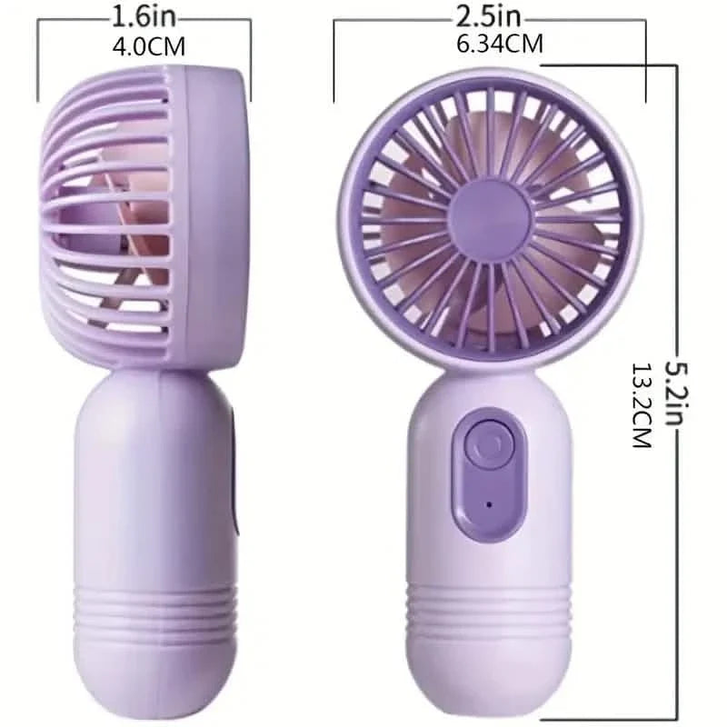 USB Rechargeable Mini Portable Fan with 3 Speeds