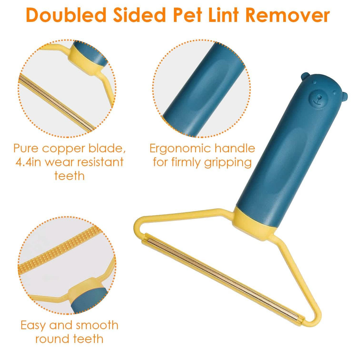 3-Piece: Portable Reusable Double Side Lint Remover