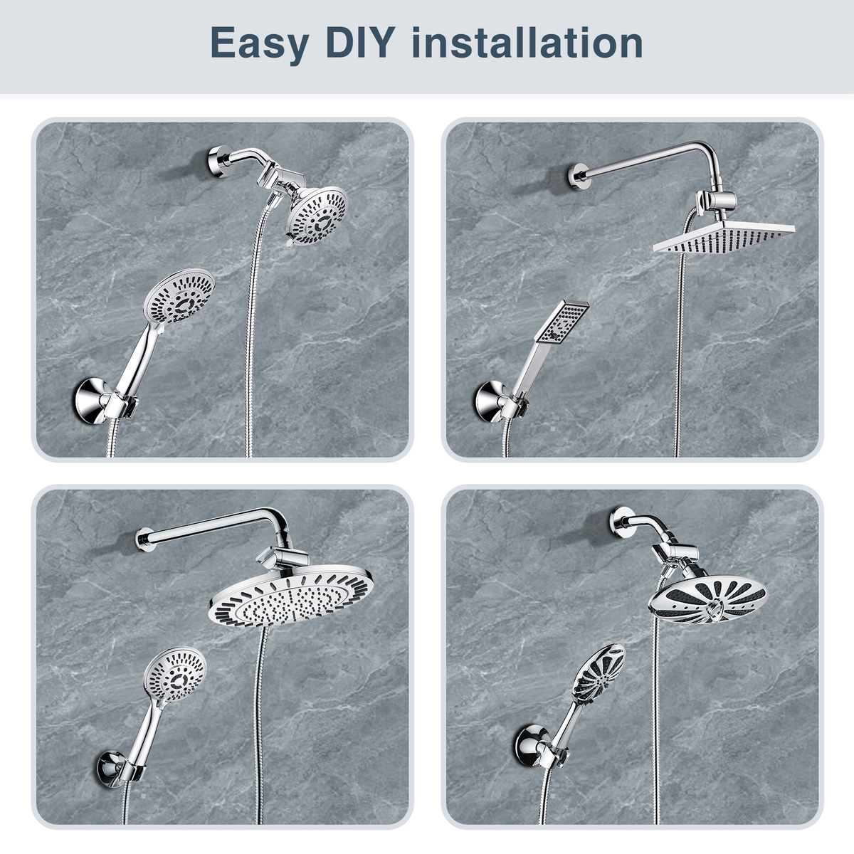 3-Way Shower Head Diverter Valve for Handheld and Fixed Shower Heads