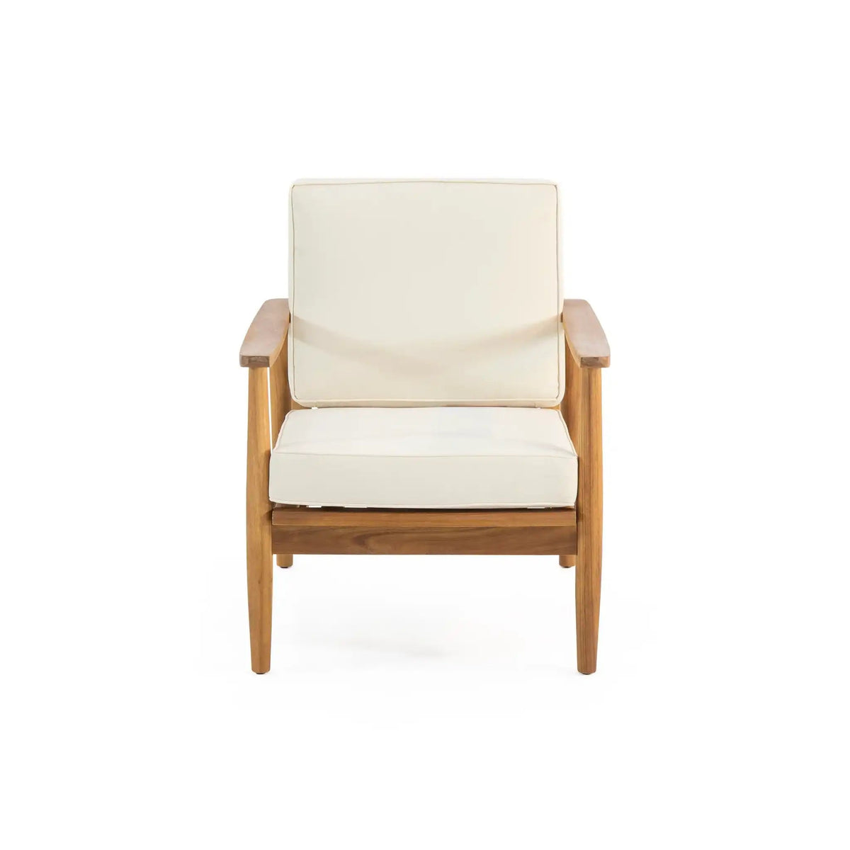 Emmry Outdoor Acacia Wood Club Chair