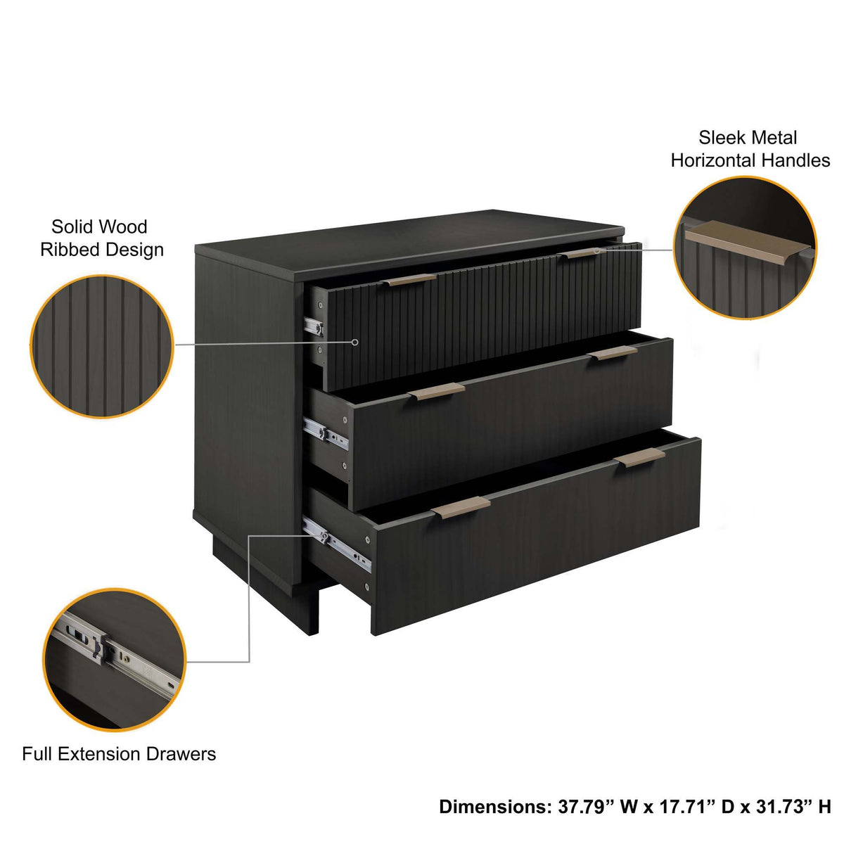 Granville - Dresser With 3 Drawers
