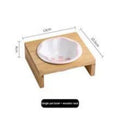 Pet Supplies Bamboo Frame Hand Colored Ceramic Protection For Cervical Vertebrae Eating Drinking Samll Cat And Dog Bowls
