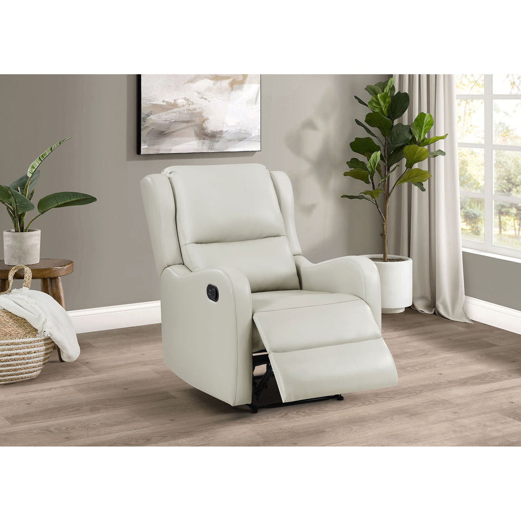 Cortland - Upholstered English Arm Recliner Chair Comfort Enhancing Lounge Chair - Ivory