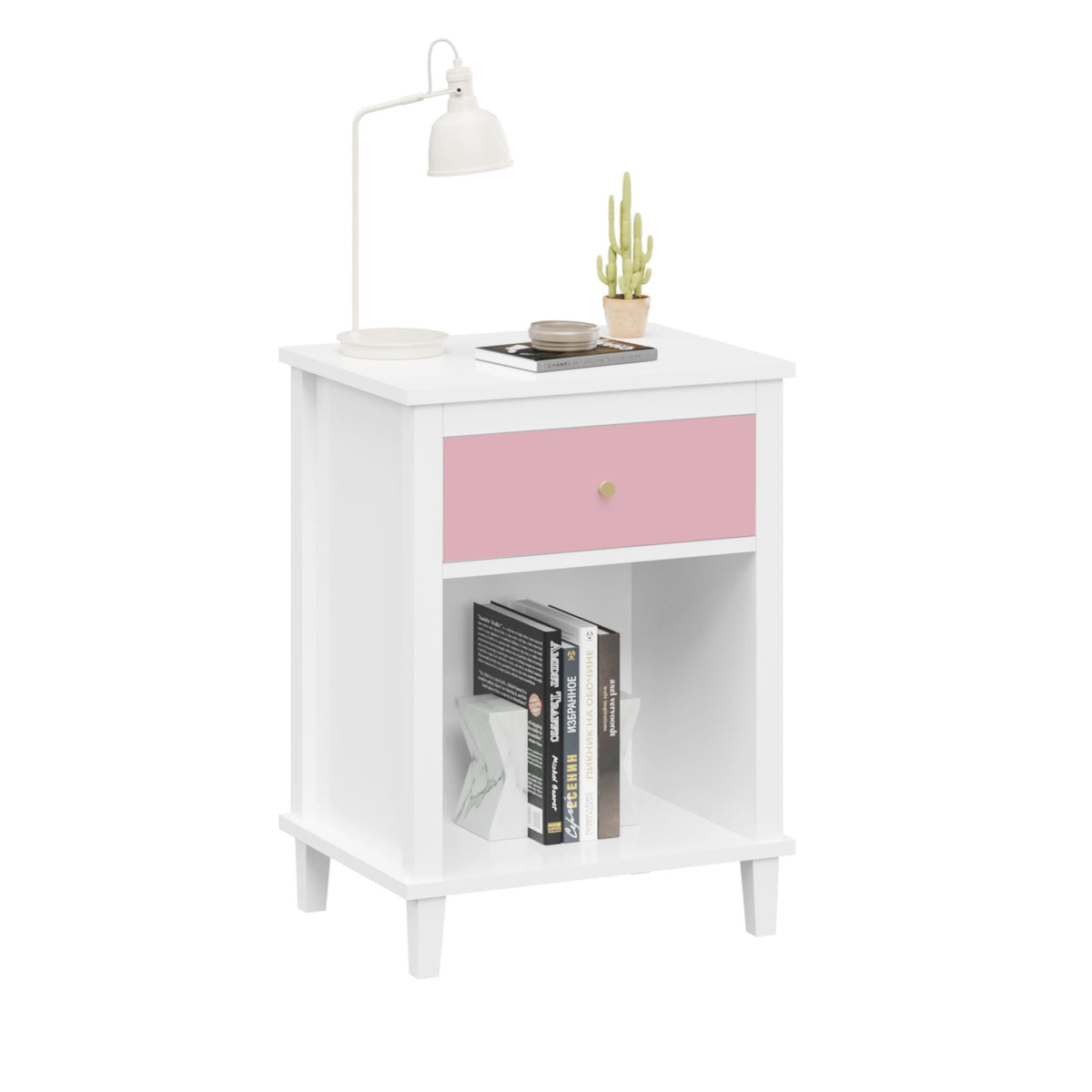 Nightstand With 1 Drawer 1 Shelf