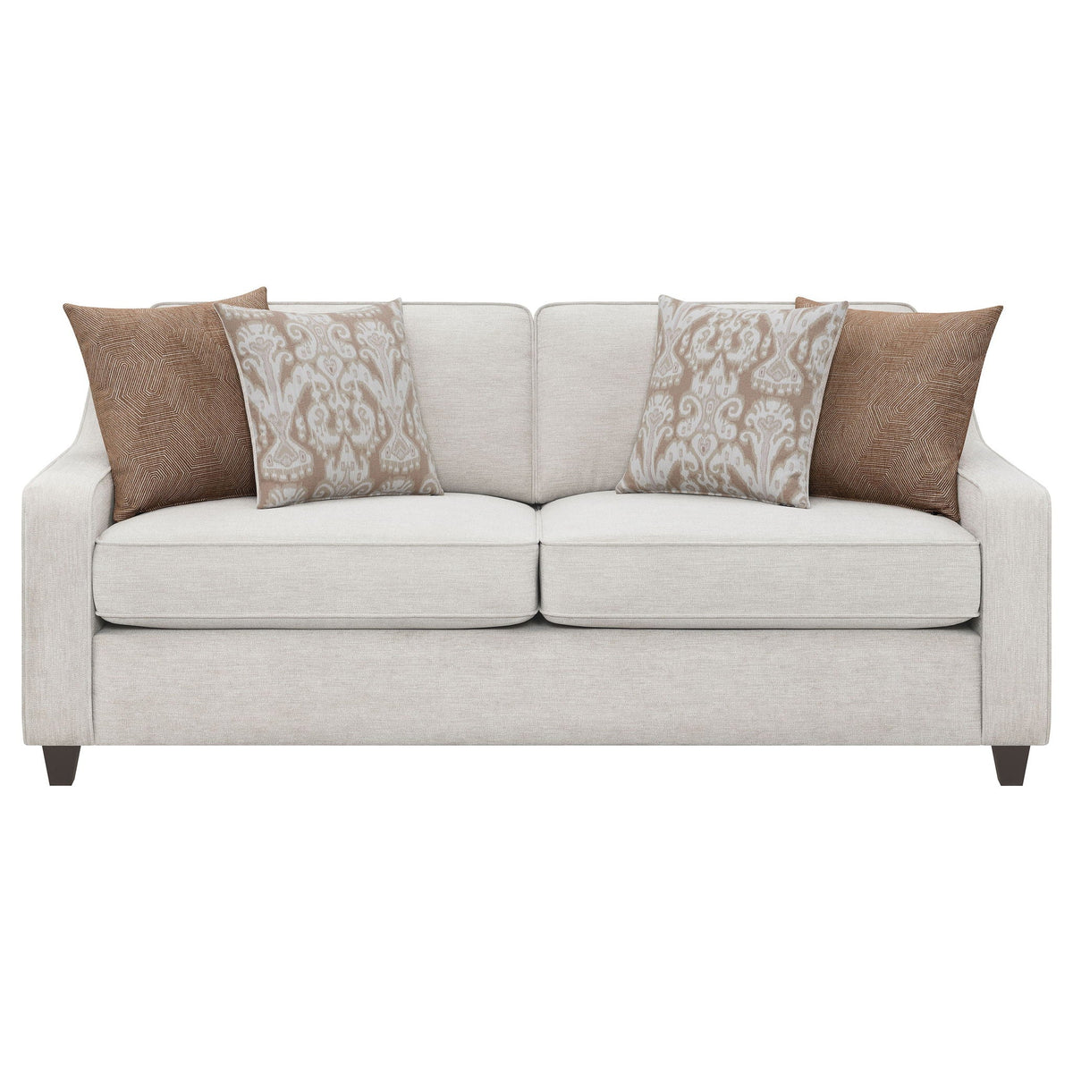 Mahaffey - 2 Piece Track Arm Living Room Set - Beige