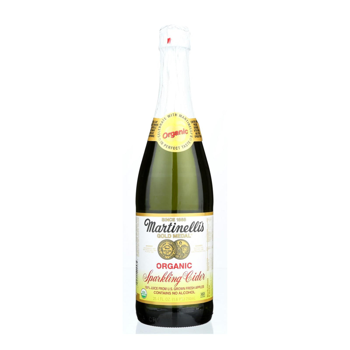 Martinelli's Organic Sparkling Cider, Case of 12, 25.4 Fluid Ounce Bottles