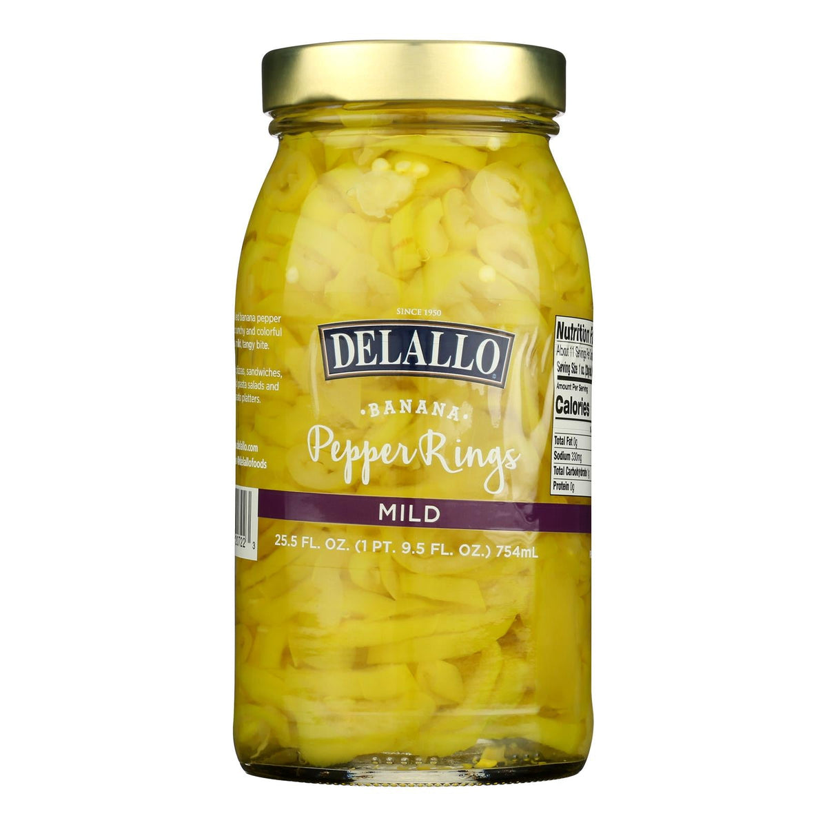 DeLallo Pepper Rings, Case of 6, 25.5 oz