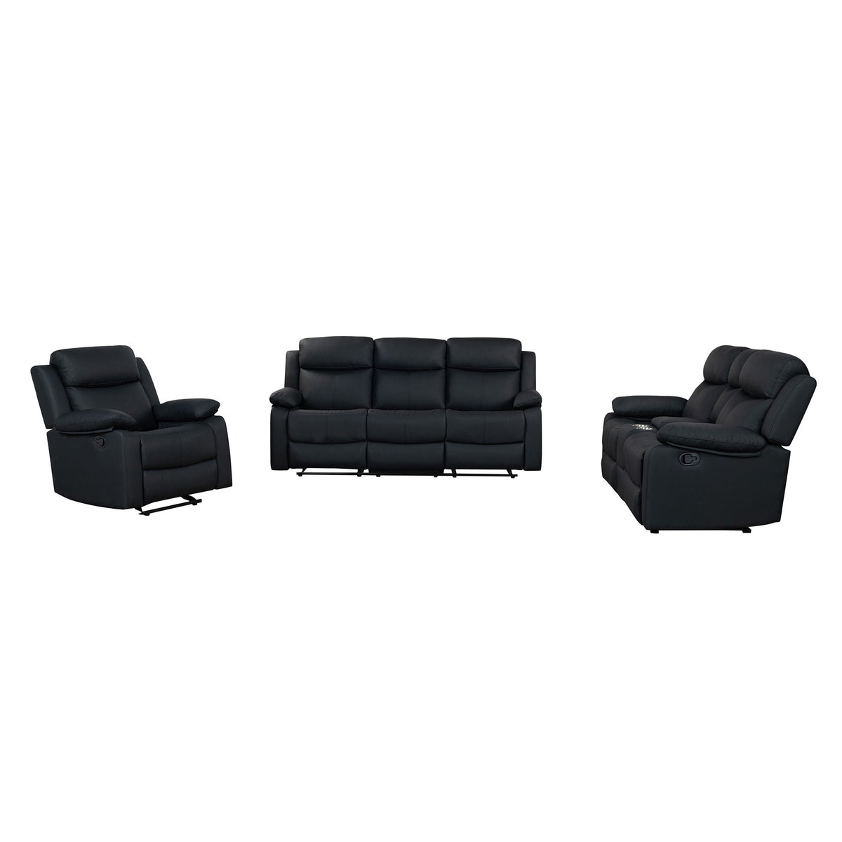 Blanche - Glider Recliner With LED, Pillow Top Arms