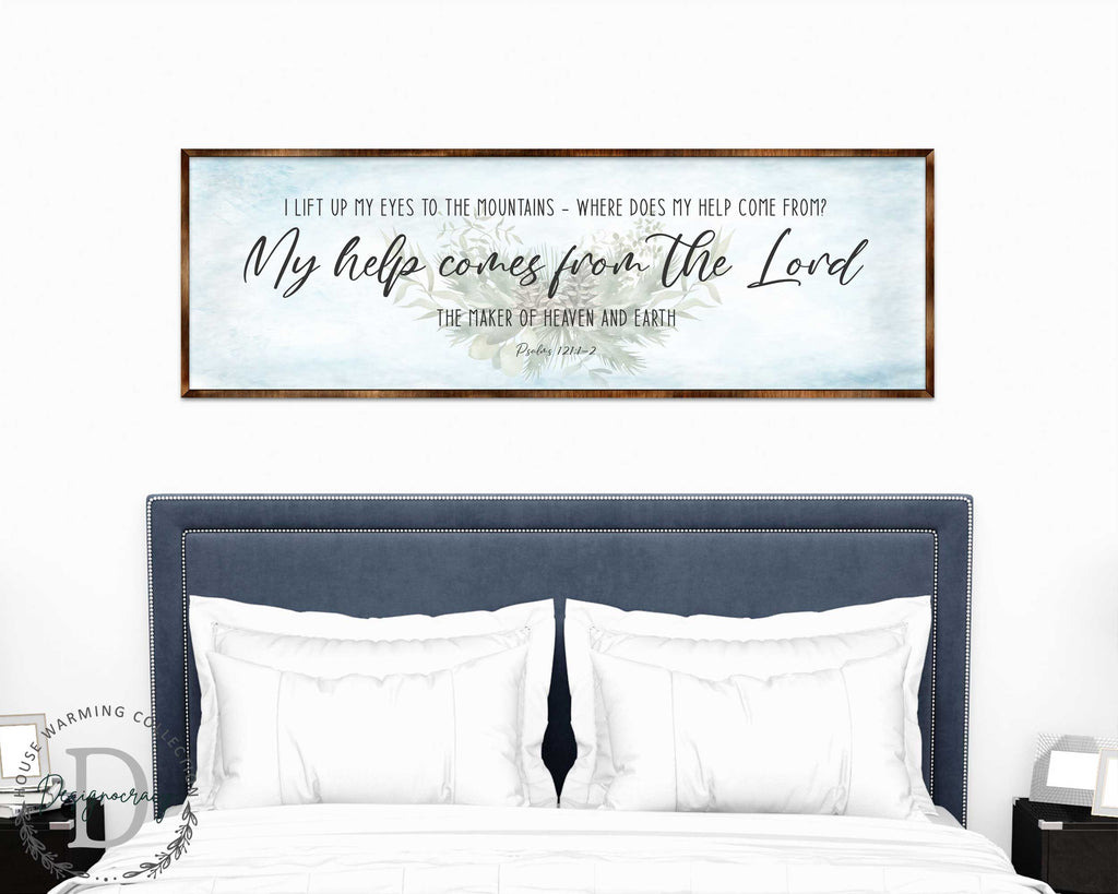 My Help Comes From the Lord - PSALM 121 - Bible Art - Wooden Wall Art - Bible Quotes - Wall Hanging - 310315