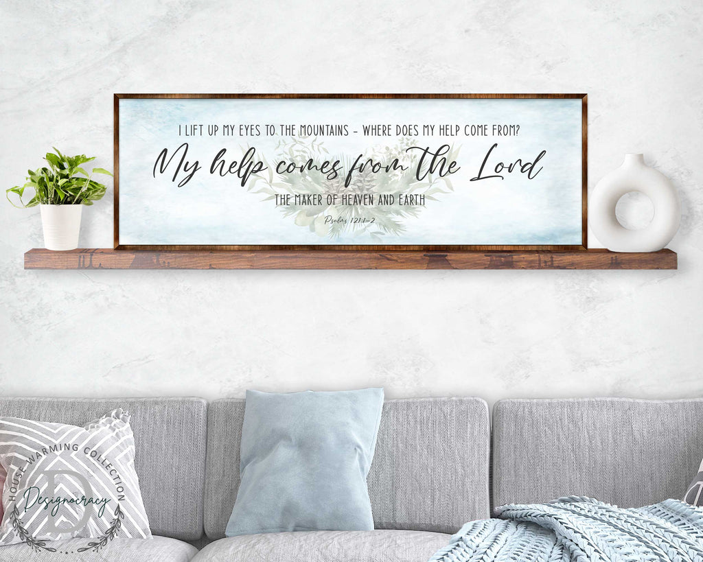 My Help Comes From the Lord - PSALM 121 - Bible Art - Wooden Wall Art - Bible Quotes - Wall Hanging - 310315