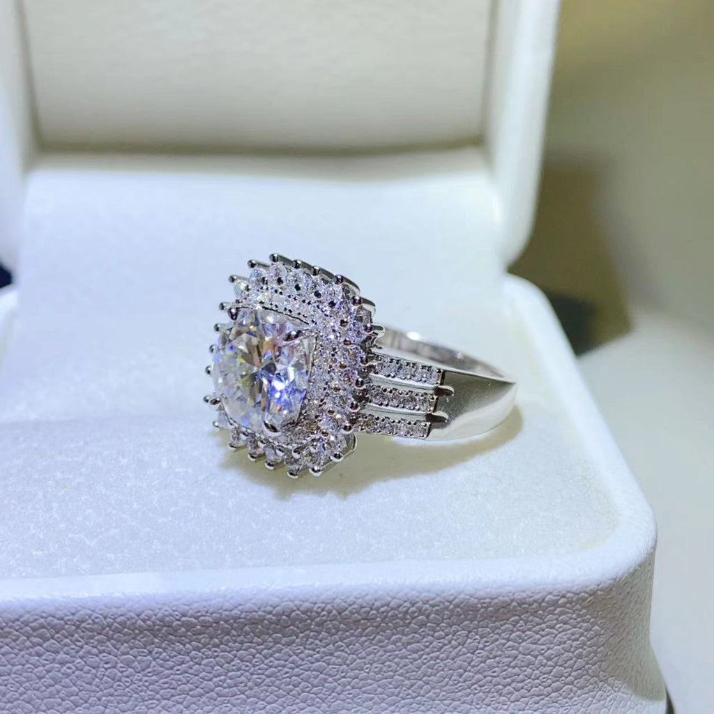 2 Carat Sparkala™ Sunburst Pure Sterling Silver Ring