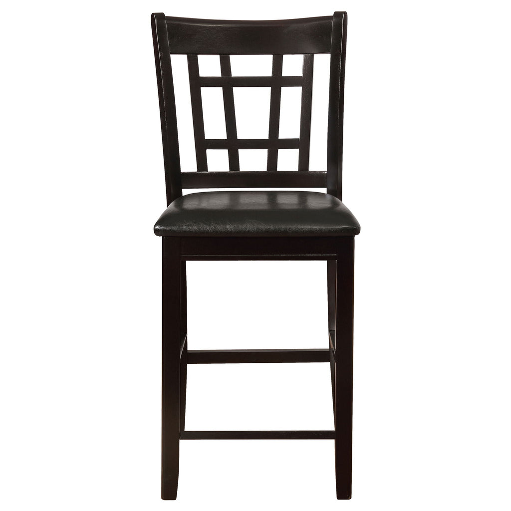 Danford - 5 Piece Counter Height Dining Set With Upholstered Stools - Espresso
