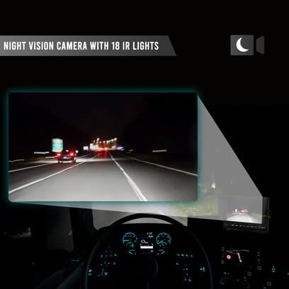 FalconEye Electronics 2nd Generation 200-300Ft Wireless Range Backup Camera for Trucks, Fleets. HD, 7inch LCD (4 Cam System)