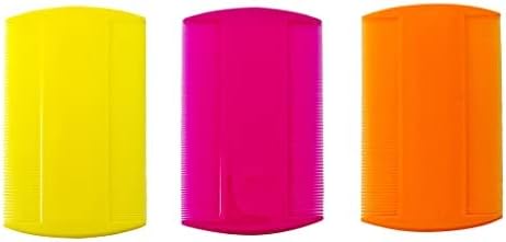Dog Flea Comb for Grooming, Lice Comb for Dogs, Double Sided Professional Comb Set to Remove Fleas and Lice, Fine Tooth Comb for Large or Small Cats and Dogs