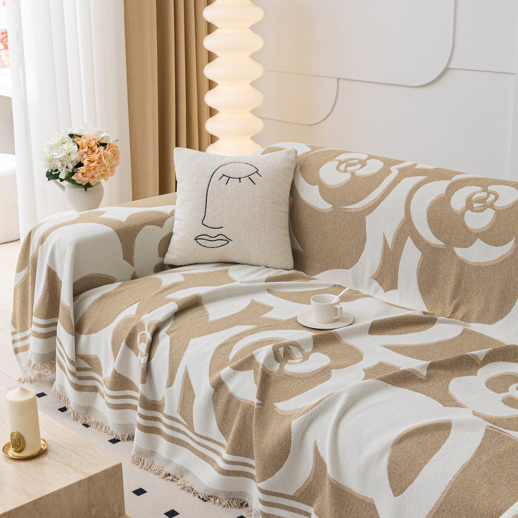 Chenille Sofa Cover Blanket, Couch Cover Blanket Throws for Couches Living Room Furniture Throw Covers