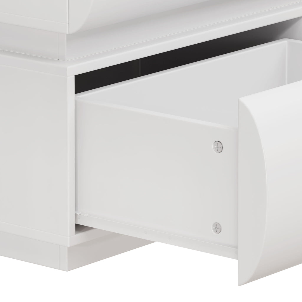 Minimalist Modern 6 Drawer Dresser, Handle Free Design With Wide Storage