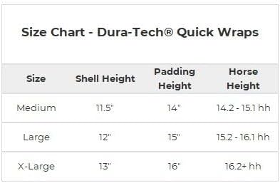 Dura-Tech Stable Quick Wraps for Horses | Ultimate Comfort & Protection for Equine Legs | Enhanced with Far-Infrared Technology | Perfect for Trailering or Stabling | Size Medium