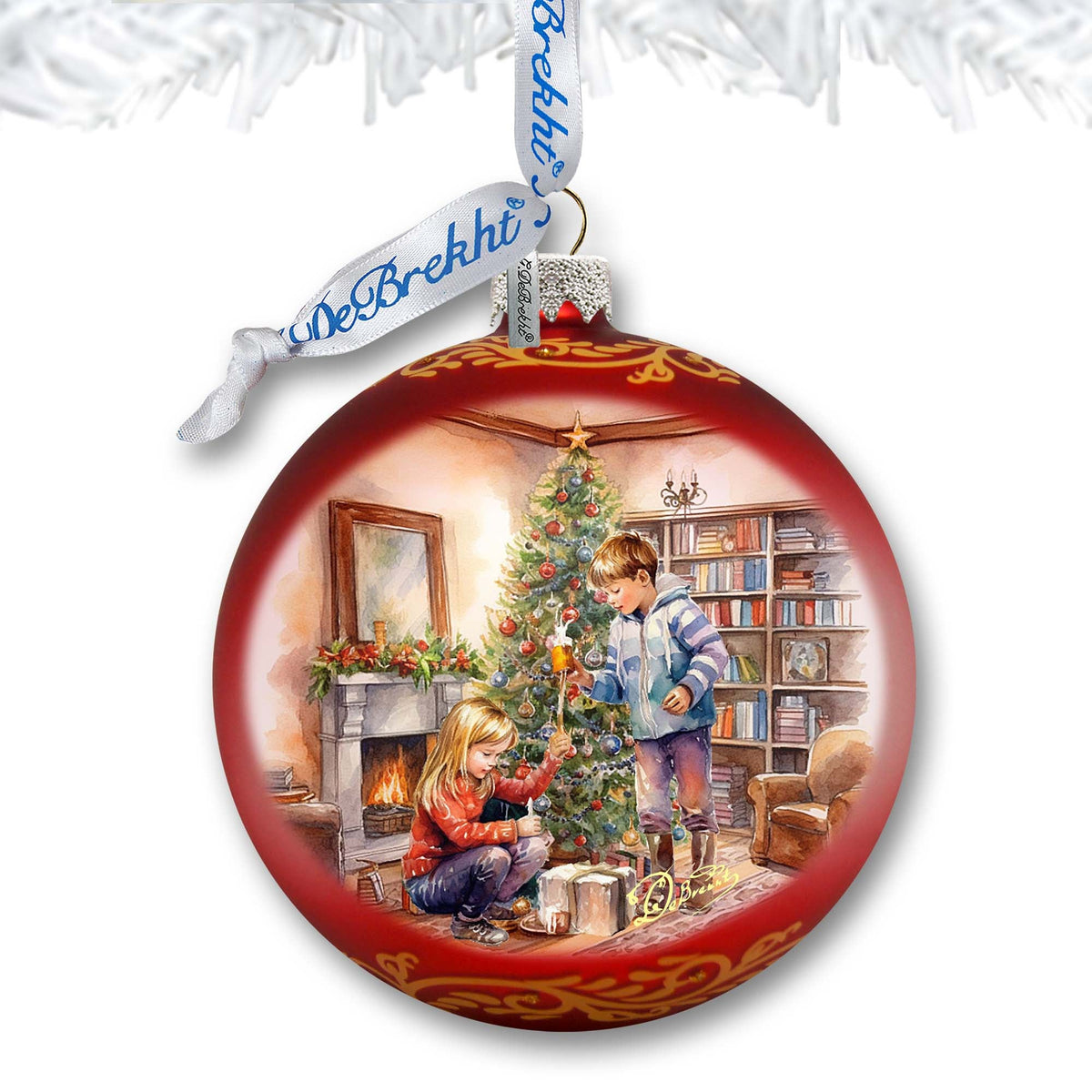 Cherished Moments Lg Glass Ornament by G. Debrekht - Christmas Decor - 73931