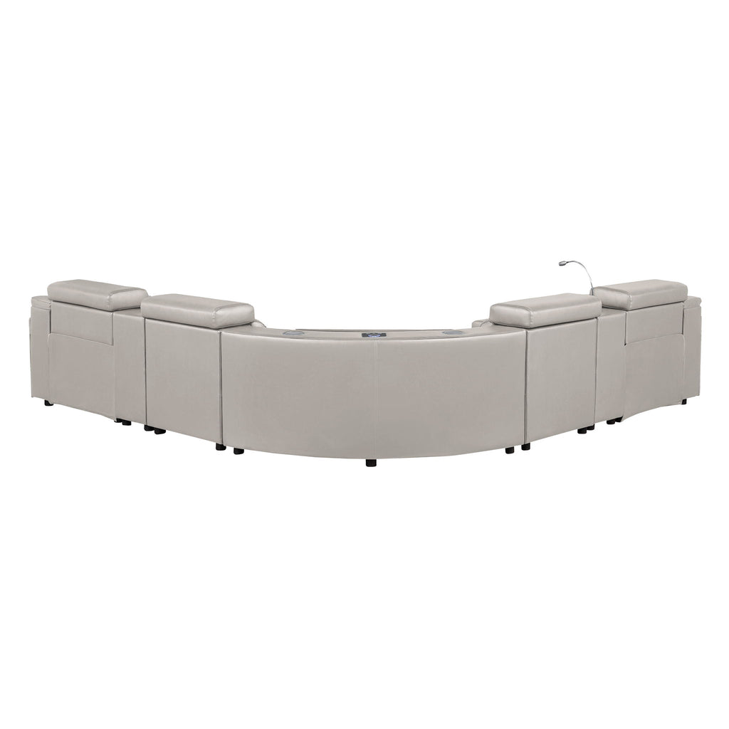 Nova - Sectional With Bluetooth Speaker, LED And Lifting Wine Cabinet