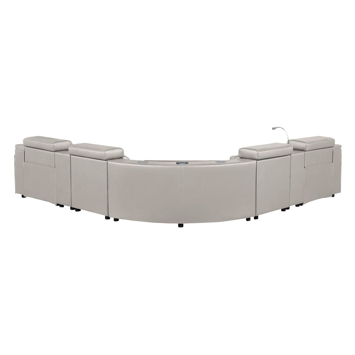 Nova - Sectional With Bluetooth Speaker, LED And Lifting Wine Cabinet