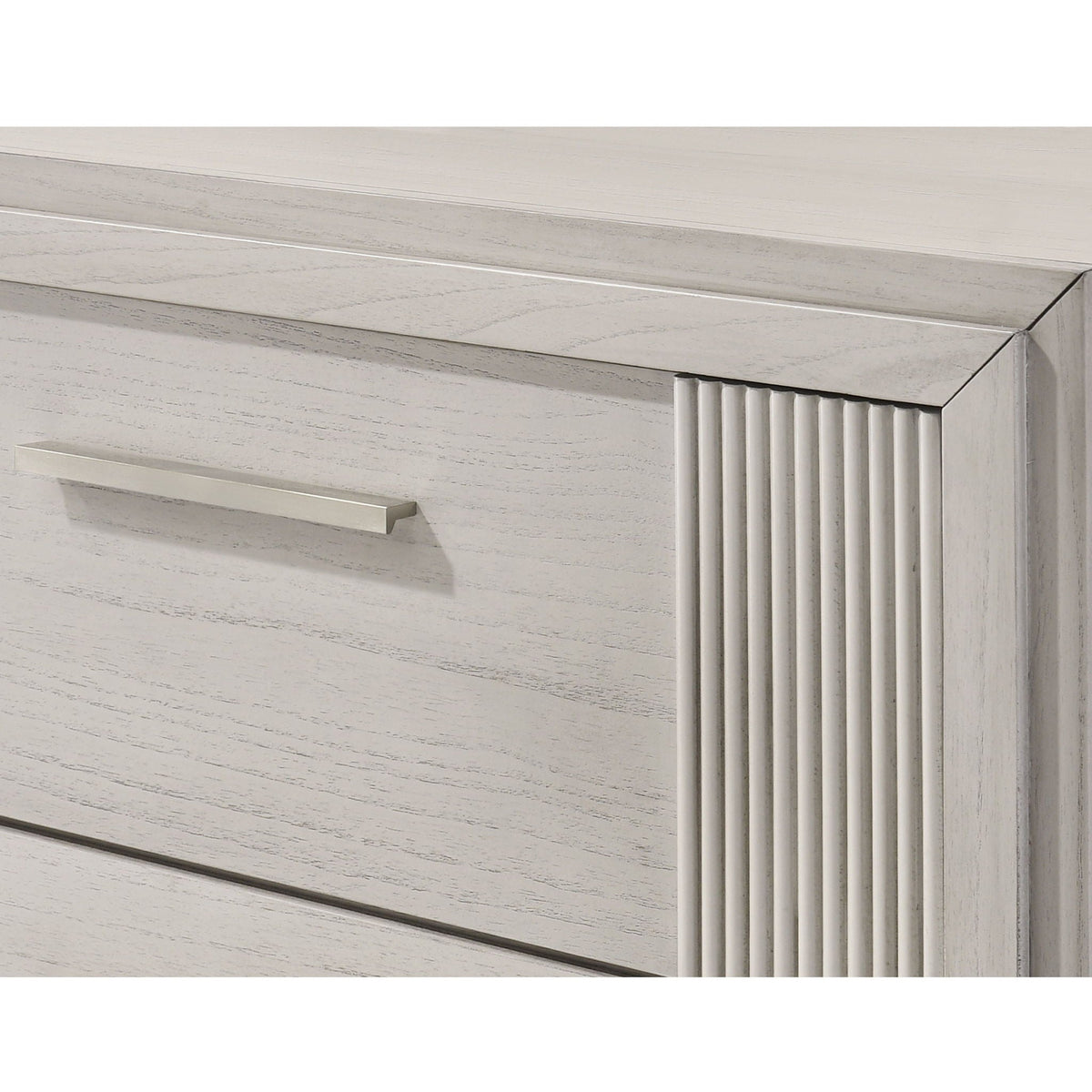 2 Drawer Nightstand With Bar Handle - Antique White