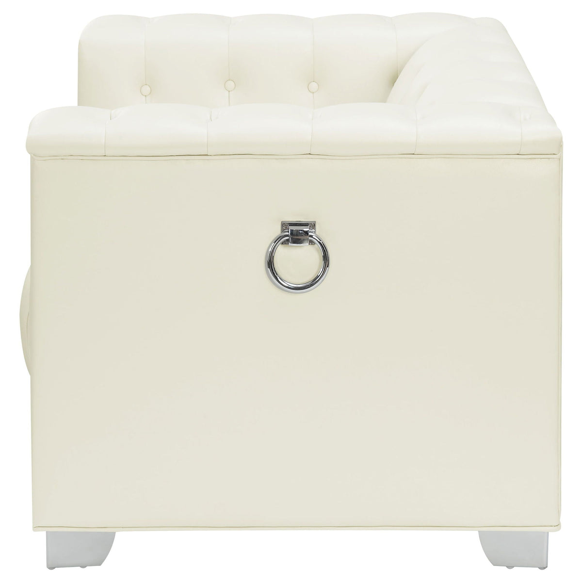 Earline - Upholstered Track Arm Accent Chair - White