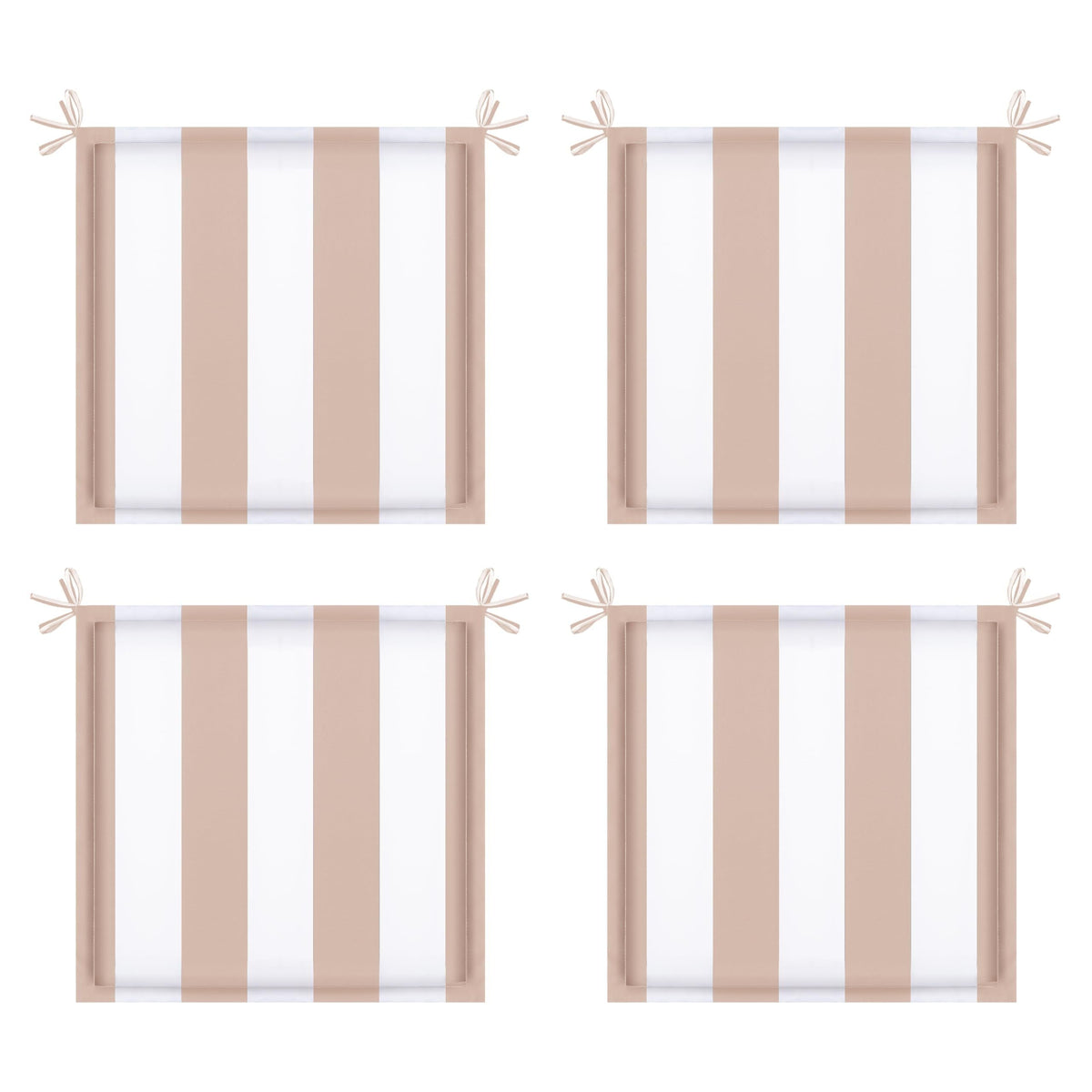 4PCS Outdoor Patio Seat Cushion Replacement with Ties
