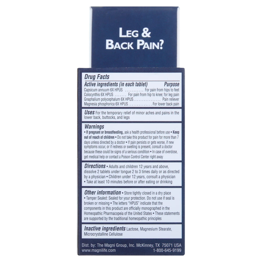 Leg & Back Pain Relief Quick Dissolving Tablets, 125 Count