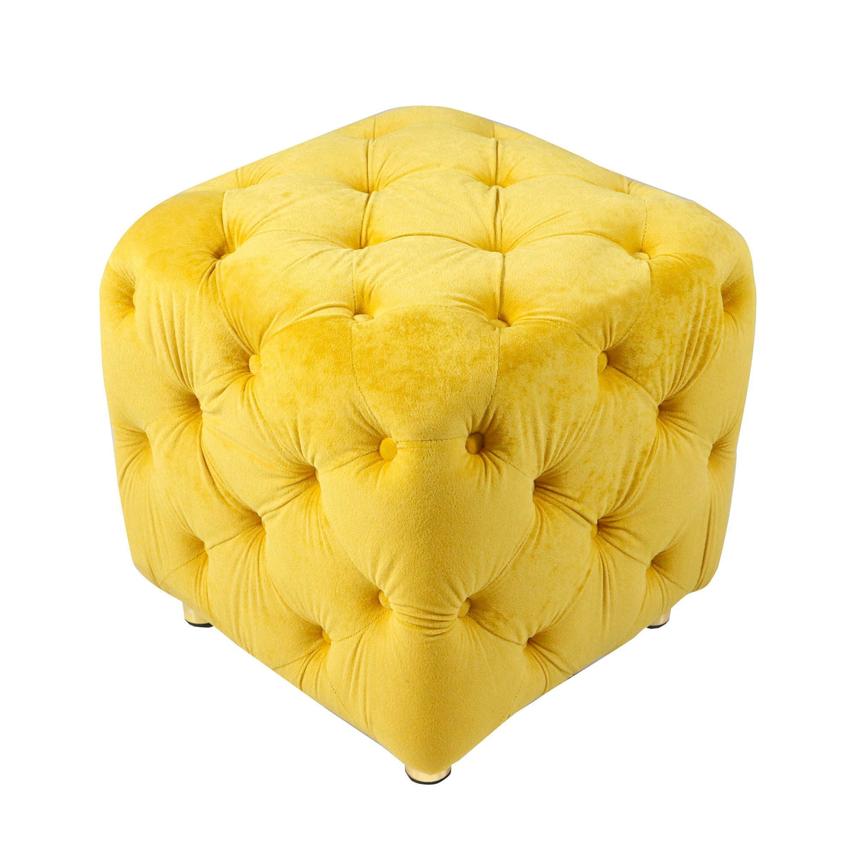 Modern Upholstered Ottoman, Exquisite Small End Table, Soft Foot Stool, Dressing Makeup Chair, Comfortable Seat For Living Room, Bedroom, Entrance