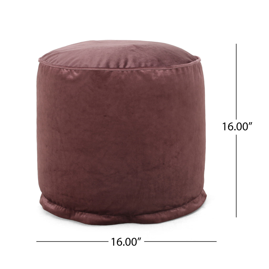 Shimon - Cylinder Pouf Ottoman Floor Cushion