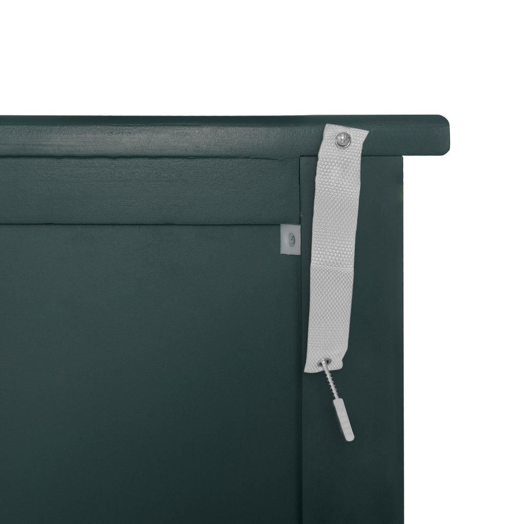 Hollow Carved 2 Door Accent Cabinet With Adjustable Shelf, Sideboard Buffet For Entryway, Living Room Or Bedroom - Blackish Green