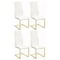 Whittingham - Dining Side Chair (Set of 4) - White / Gold