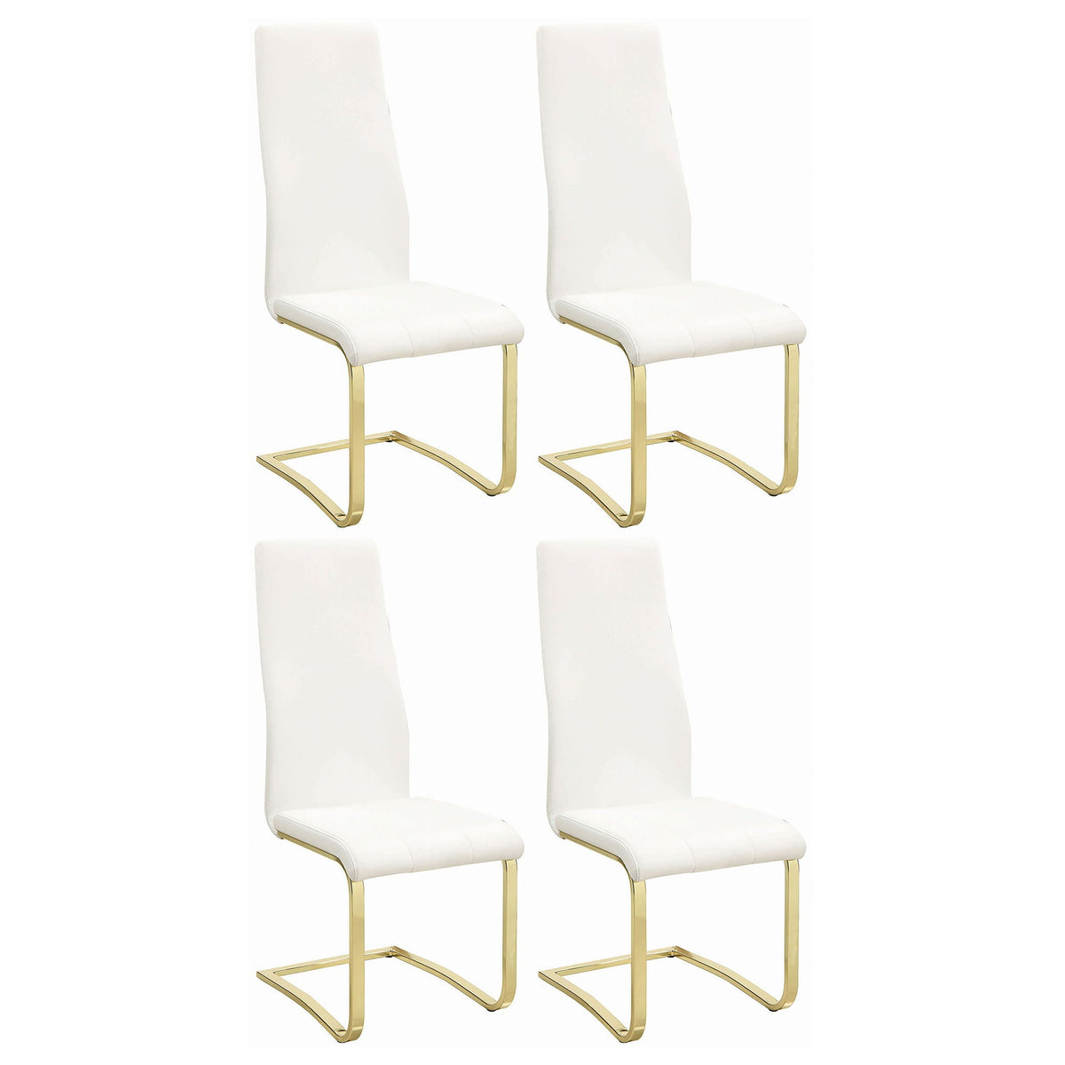 Whittingham - Dining Side Chair (Set of 4) - White / Gold