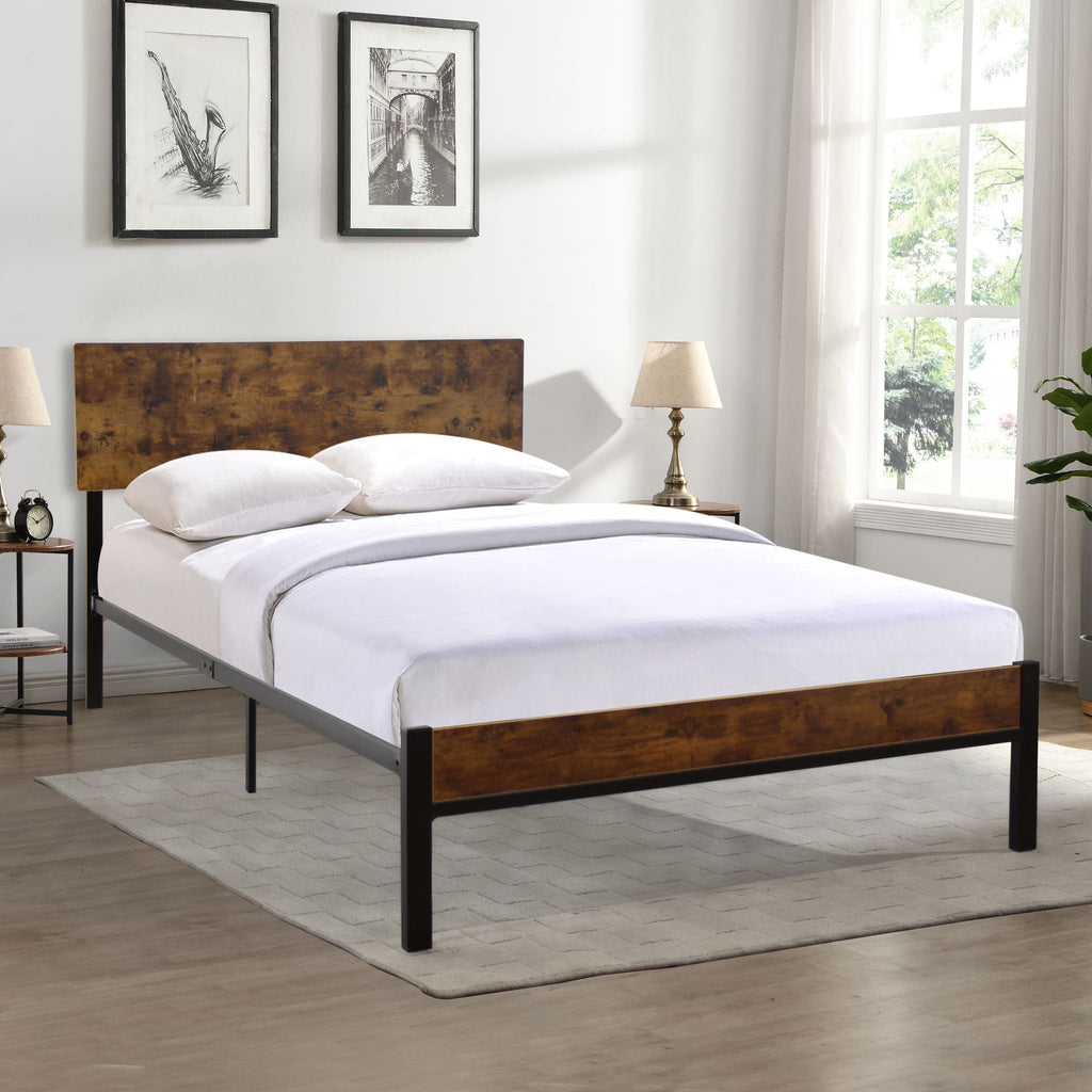 Twin Metal Bed Sturdy System Metal Bed Frame - Black