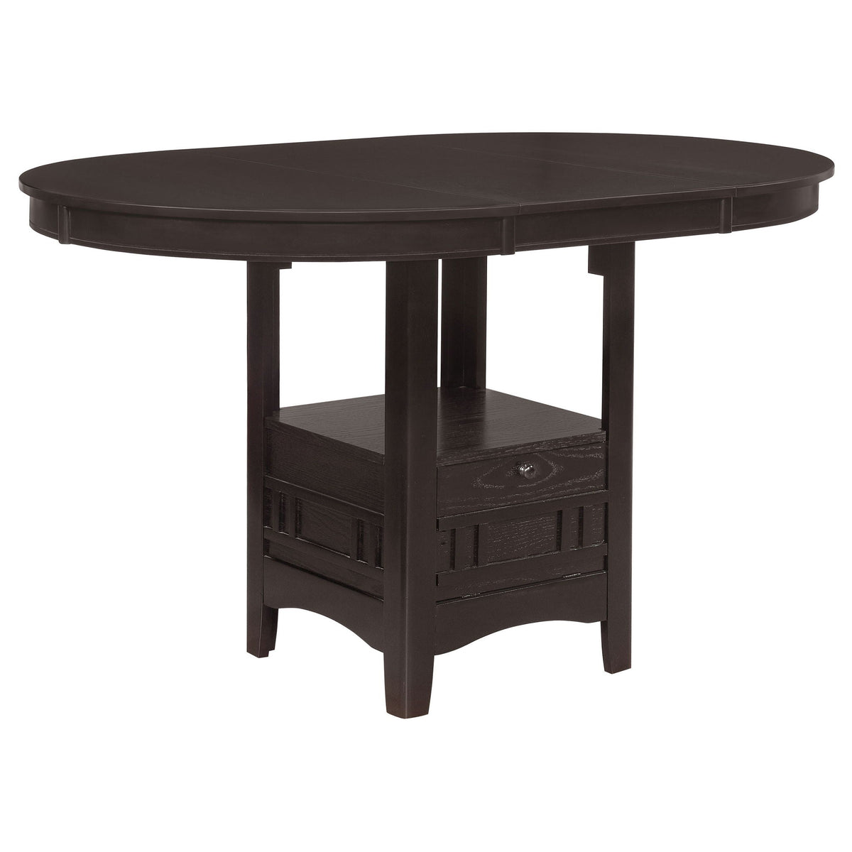 Danford - 5 Piece Counter Height Dining Set With Upholstered Stools - Espresso