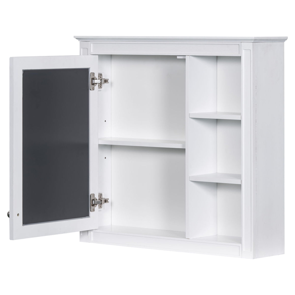 Bathroom Vanity With Medicine Cabinet, Royal Mirror Cabinet, Modern Bathroom Storage Cabinet With 2 Soft Closing Doors And 4 Drawers
