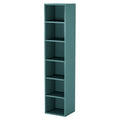 6 Tier Narrow Corner Cube Bookcase Storage, Freestanding Shelf With Open Cubes For Living Room