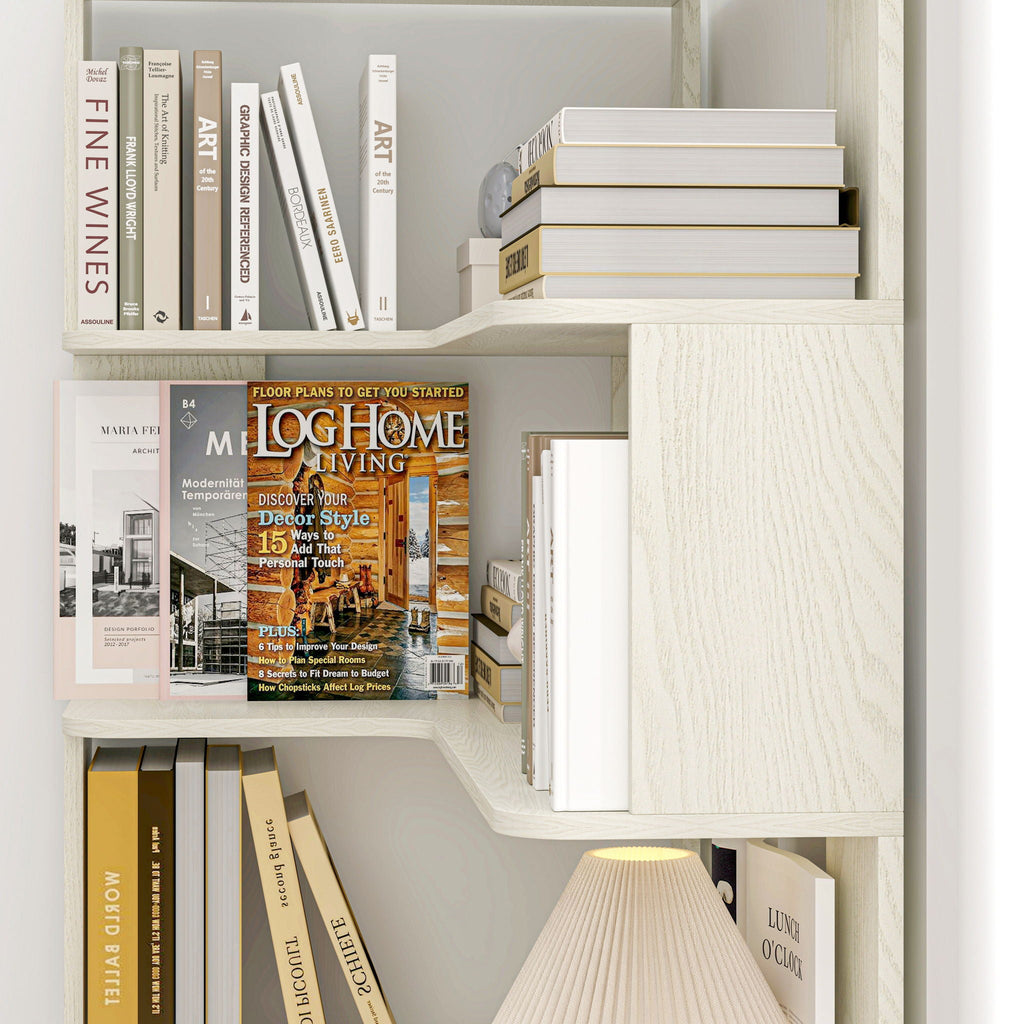 L-Shaped Design Corner Bookshelf